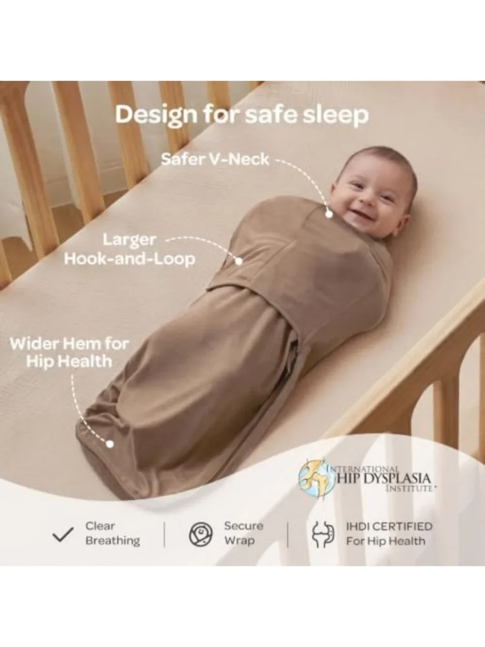Cozy Newborn Swaddles with Quiet Fastener | Infant 0-3 Months Sleep Wraps